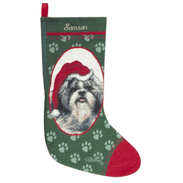 Shih Tzu Christmas Stocking