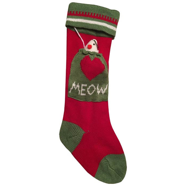 Meow Cat Christmas Stocking