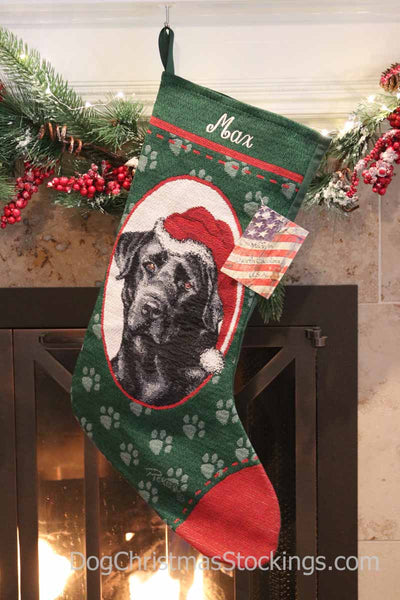 Labrador Retriever Black Personalized Christmas Stocking