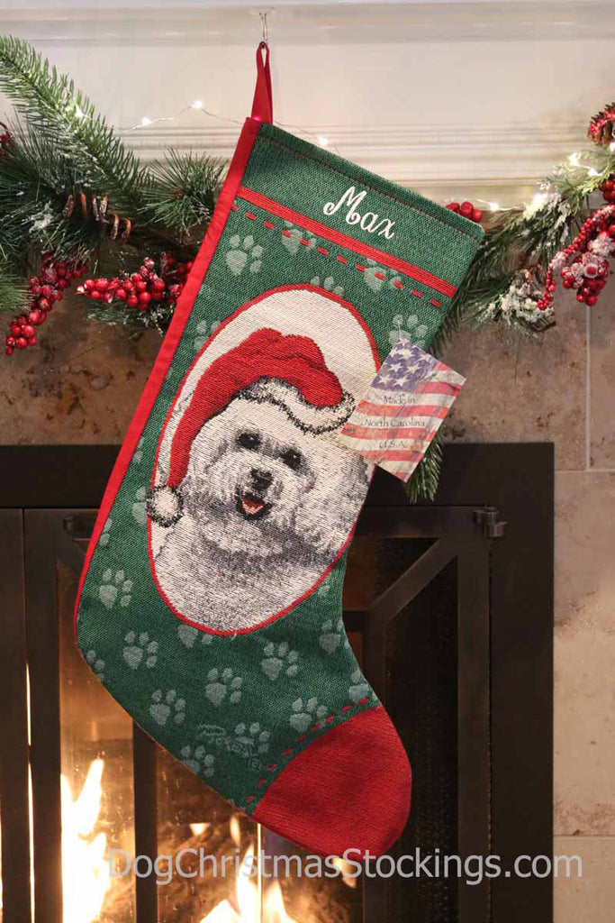 Bichon Frise Personalized Christmas Stocking