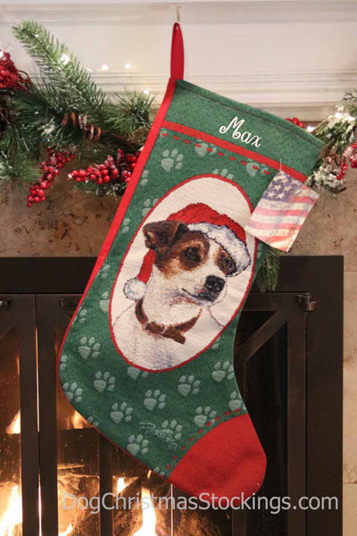 Jack Russell Terrier Personalized Christmas Stocking