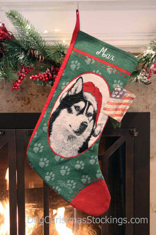 Husky Personalized Christmas Stocking