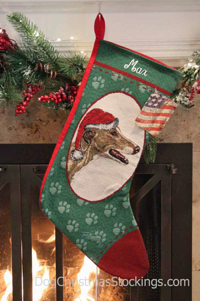 Greyhound Personalized Christmas Stocking