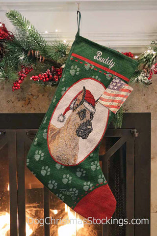 Great Dane Personalized Christmas Stocking