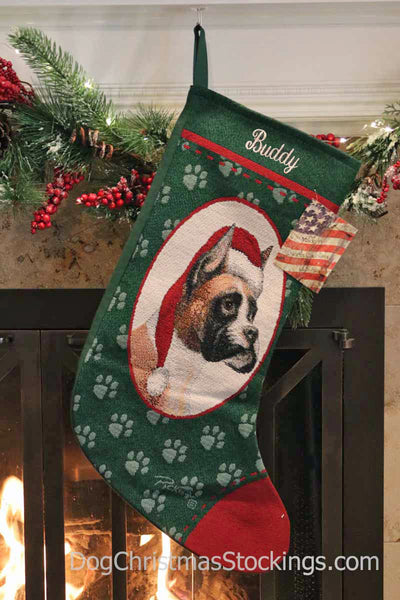 Boxer Personalized Christmas Stocking