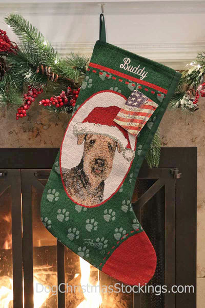 Airdale Personalized Christmas Stocking