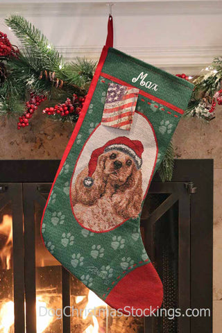 Cocker Spaniel Personalized Christmas Stocking