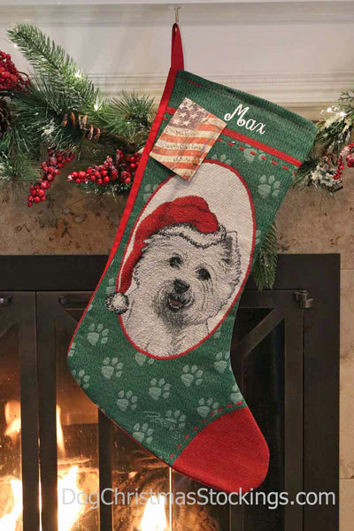 West Highland White Terrier Personalized Christmas Stocking