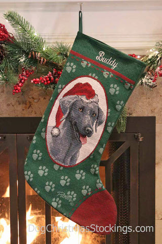 Weimaraner Personalized Christmas Stocking