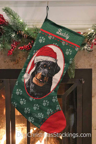 Rottweiler Personalized Christmas Stocking