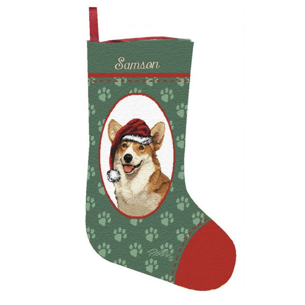 Welsh Corgi Christmas Stocking