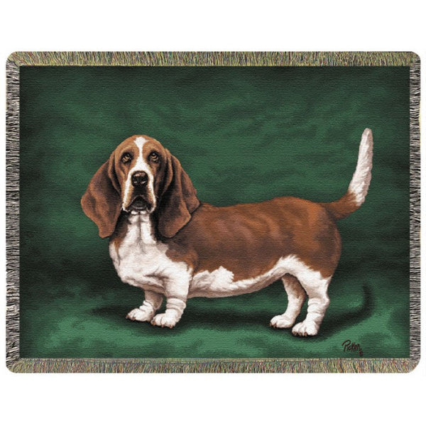 Basset Hound Throw Blanket