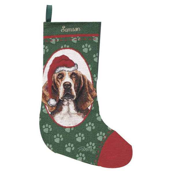 Basset Hound Christmas Stocking