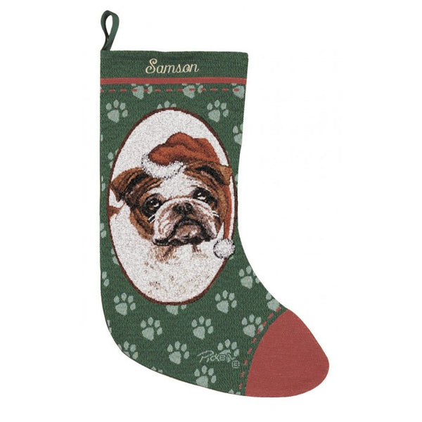 Bulldog Christmas Stocking