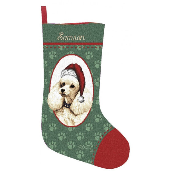 Poodle Christmas Stocking