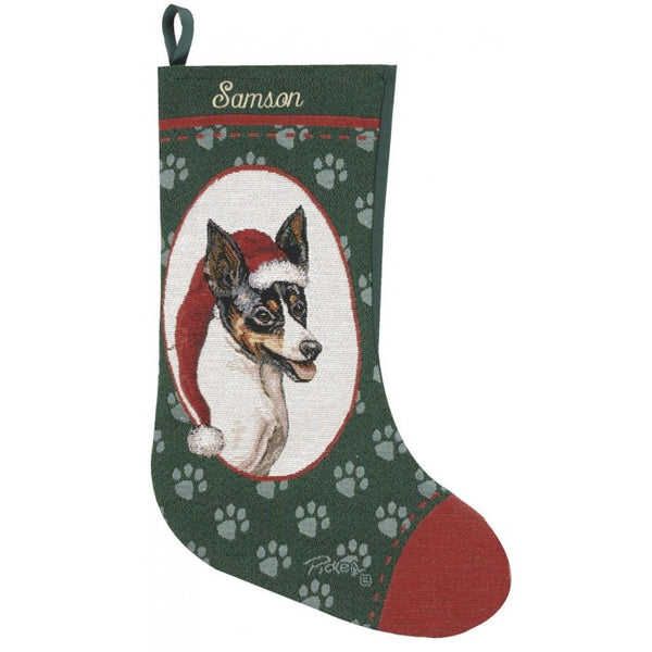 Rat Terrier Christmas Stocking
